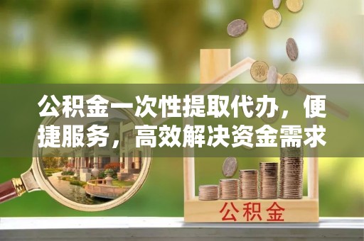 台湾公积金一次性提取代办，便捷服务，高效解决资金需求
