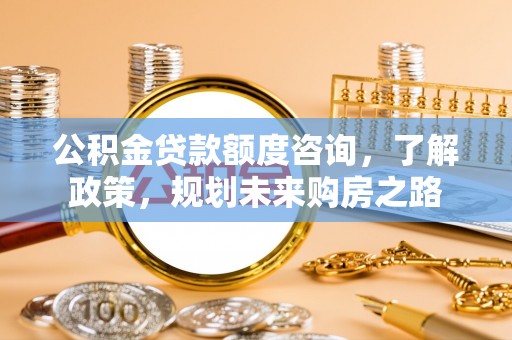 台湾公积金贷款额度咨询，了解政策，规划未来购房之路