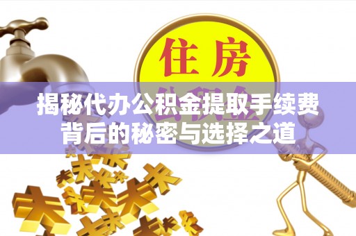 台湾揭秘代办公积金提取手续费背后的秘密与选择之道